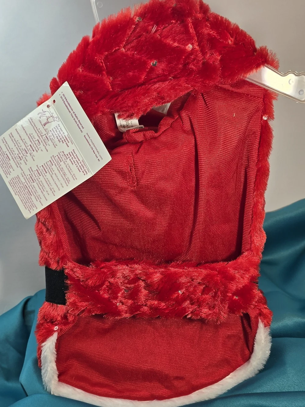 Kids Red Santa Hat with Sequins - Plush Holiday Headwear
